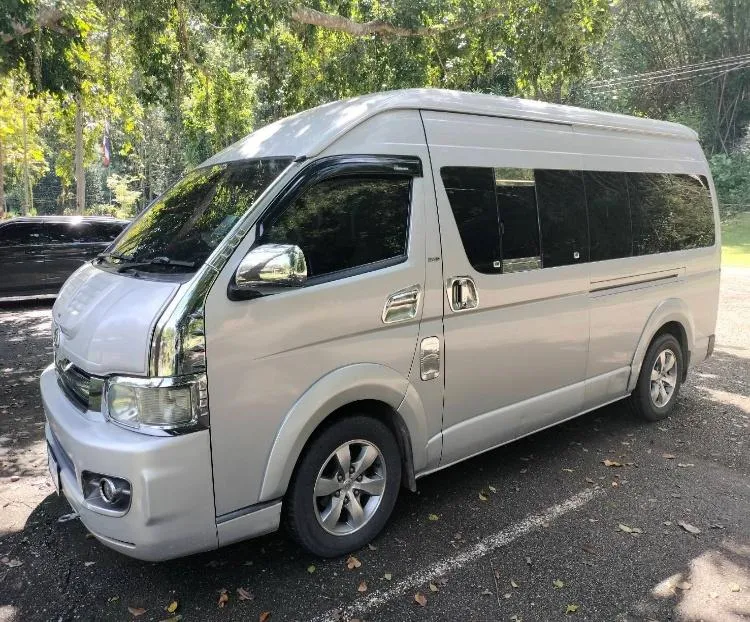 Silver Toyota Commuter van